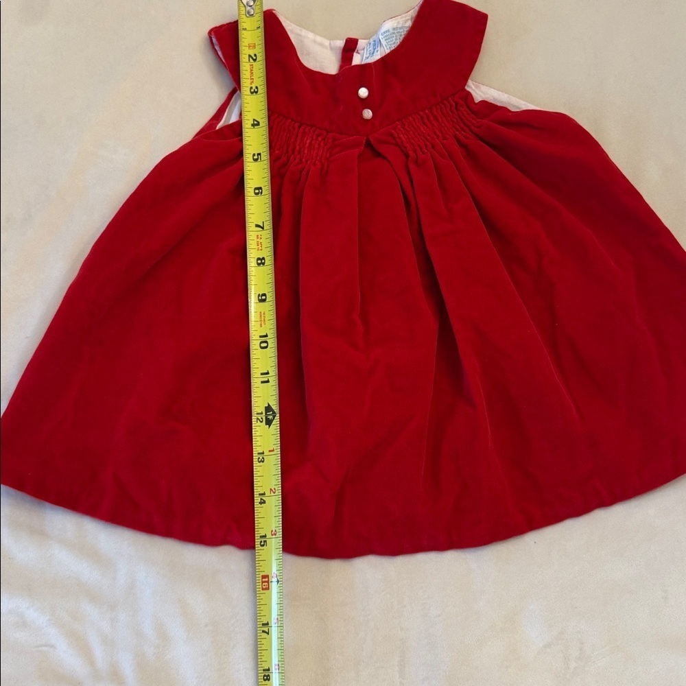 Adorable Vintage Toddler Cherubs Velvet Holiday Dress, sz 2 - Picture 12 of 13